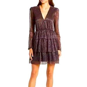 Metallic mini cocktail dress